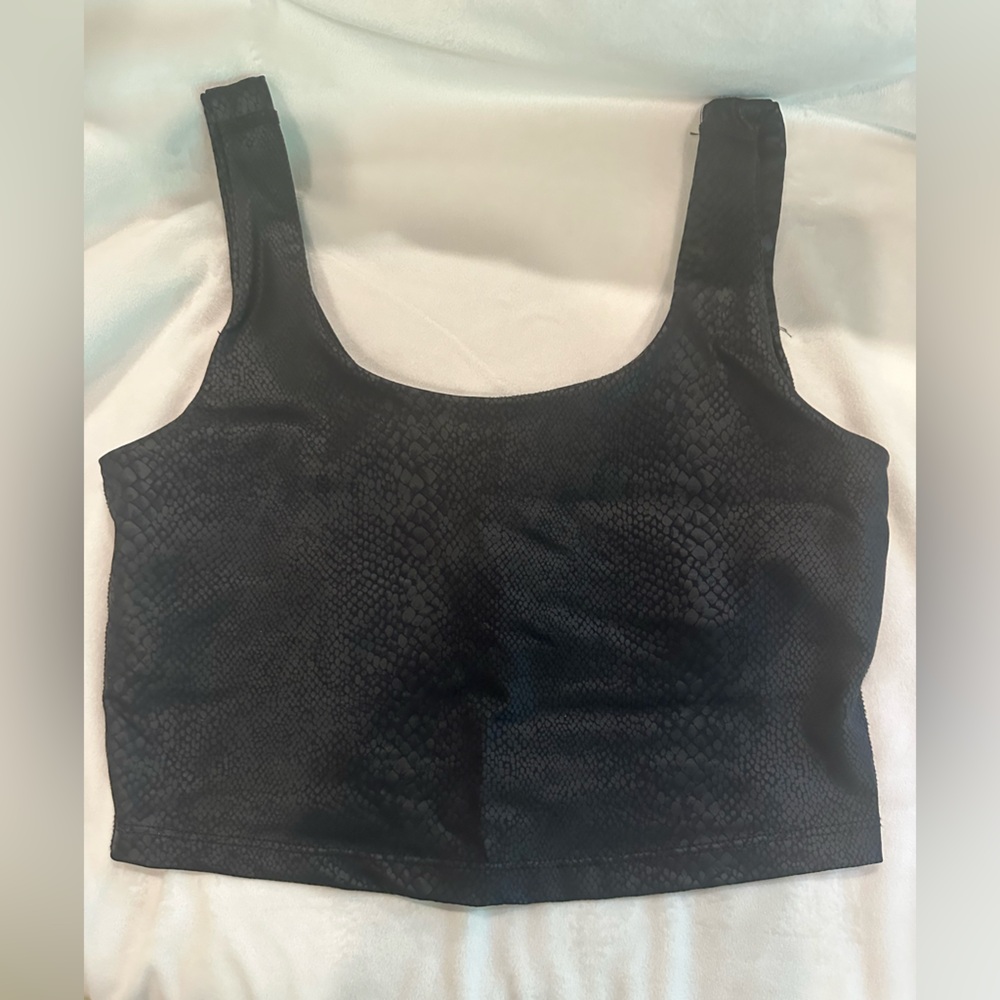 Beyond Yoga Black Snake Print Sports Bra S